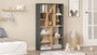 Hanah Home Kor1-Sa Estantería Natural y Antracita
